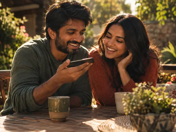 Sharing a voice message at home
