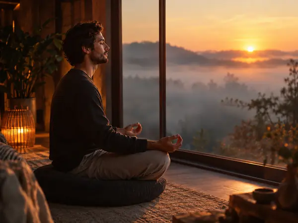 Meditating at dawn
