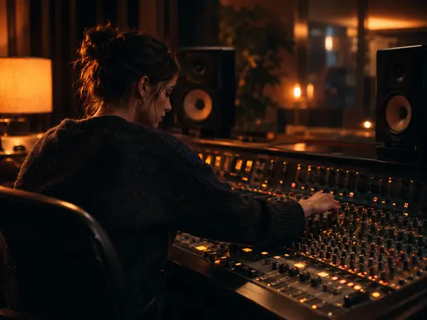 A producer remixing a song